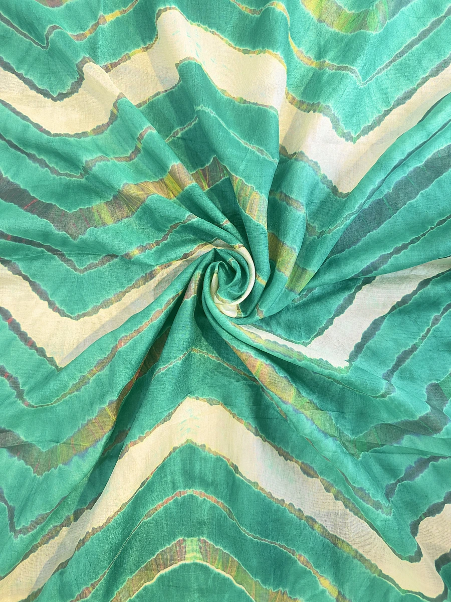 Pure Tusser Silk Multi-Colour Leheriya Dupatta – Traditional Rajasthani Ethnic Wear - Image 2
