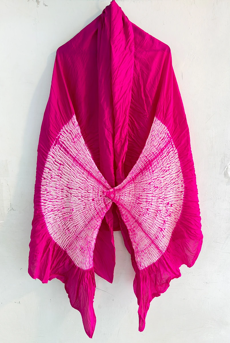 Pure Silk Shibori Dupatta – Handcrafted Traditional Elegance
