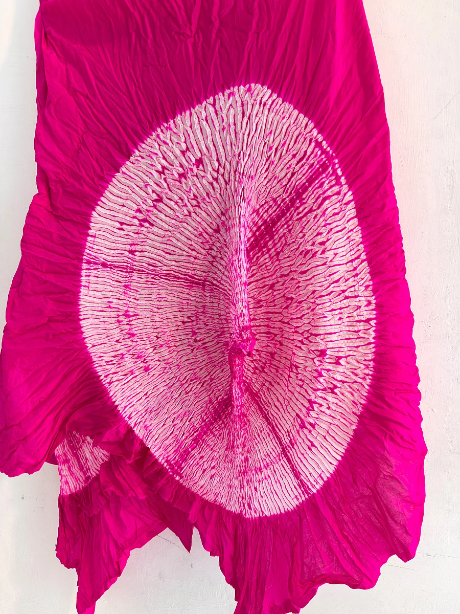 Pure Silk Shibori Dupatta – Handcrafted Traditional Elegance - Image 2