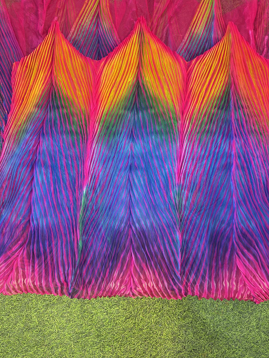 Pure Organza Silk Arashi – Elegant Rajasthani Artistic Fabric