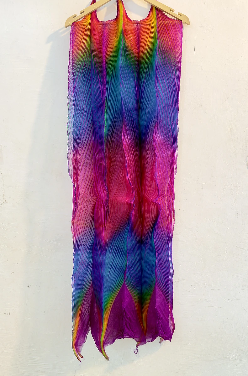 Pure Organza Silk Arashi – Elegant Rajasthani Artistic Fabric - Image 3