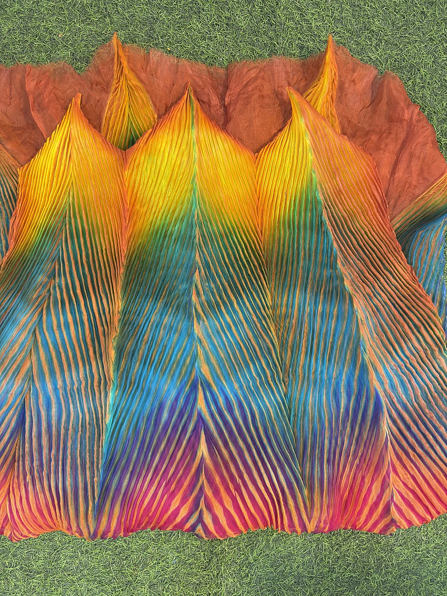 Pure Organza Silk Arashi – Elegant Rajasthani Artistic Fabric