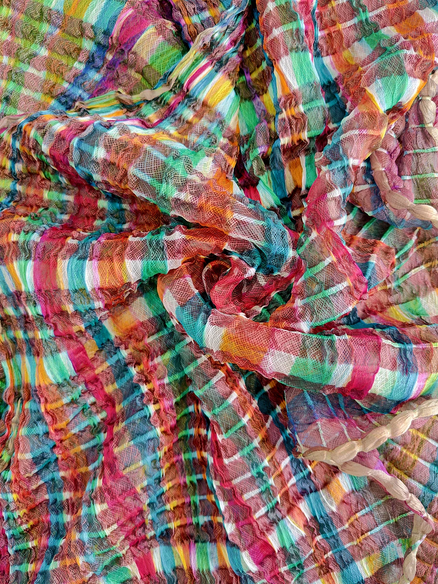 Jaal Daar Multicolour Leheriya Saree – Traditional Rajasthani Designer Saree - Image 2