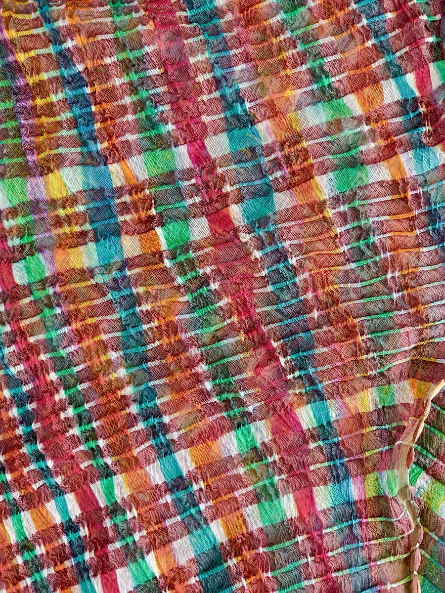 Jaal Daar Multicolour Leheriya Saree – Traditional Rajasthani Designer Saree - Image 3