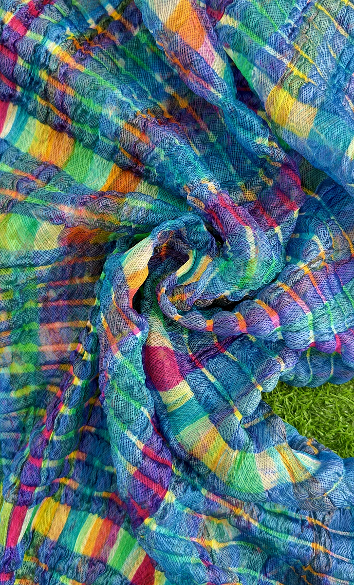 Jaal Daar Multicolour Leheriya Saree – Traditional Rajasthani Designer Saree - Image 3