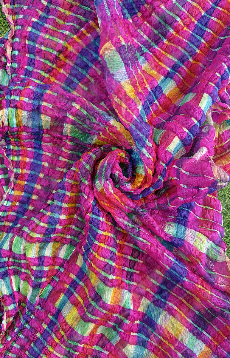 Jaal Daar Multicolour Leheriya Saree – Traditional Rajasthani Designer Saree - Image 3
