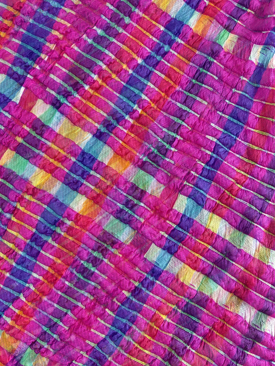 Jaal Daar Multicolour Leheriya Saree – Traditional Rajasthani Designer Saree - Image 2