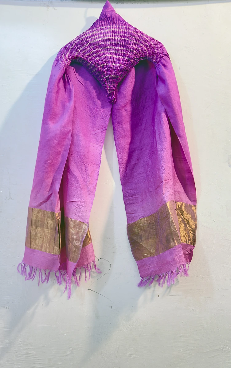 Pure Tusser Silk Shibori Dupatta – Handcrafted Traditional Designer Dupatta