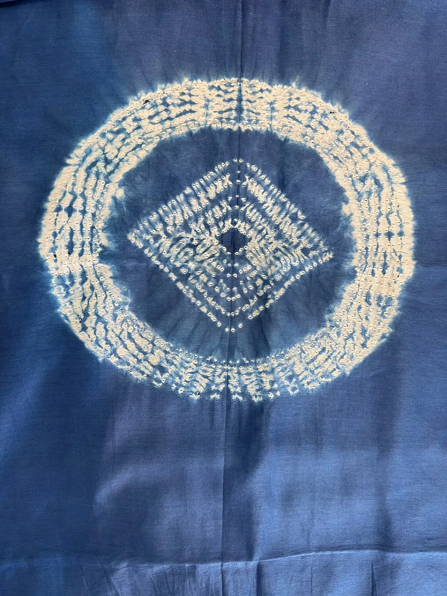 Blue Pure Chanderi ✨ | Handcrafted Shibori 🎨 - Image 2