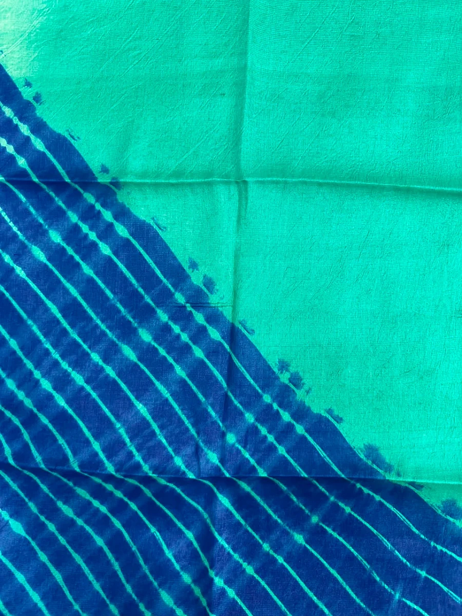 Blue Green Pure Tusser Silk ✨ - Image 2