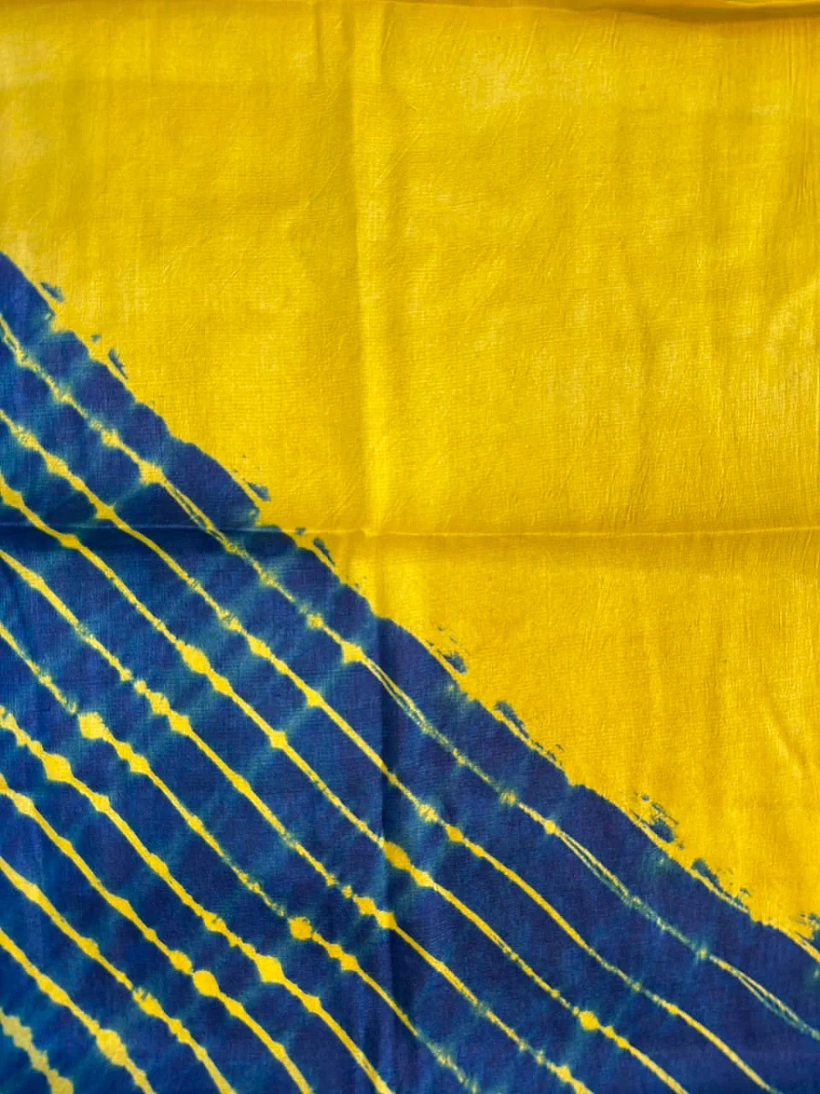 Blue Yellow Pure Tusser Silk ✨ - Image 2