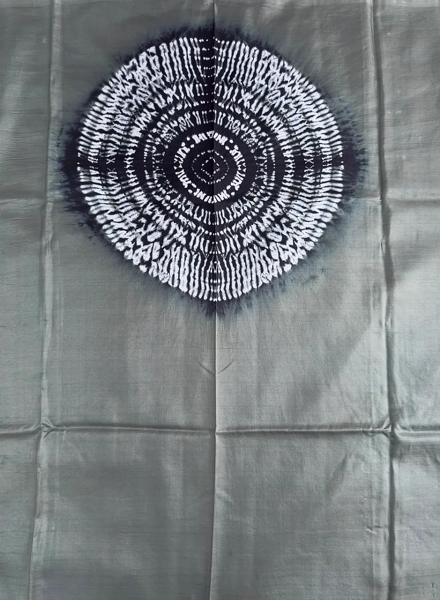 Grey Handmade Shibori shirt piece - Image 4