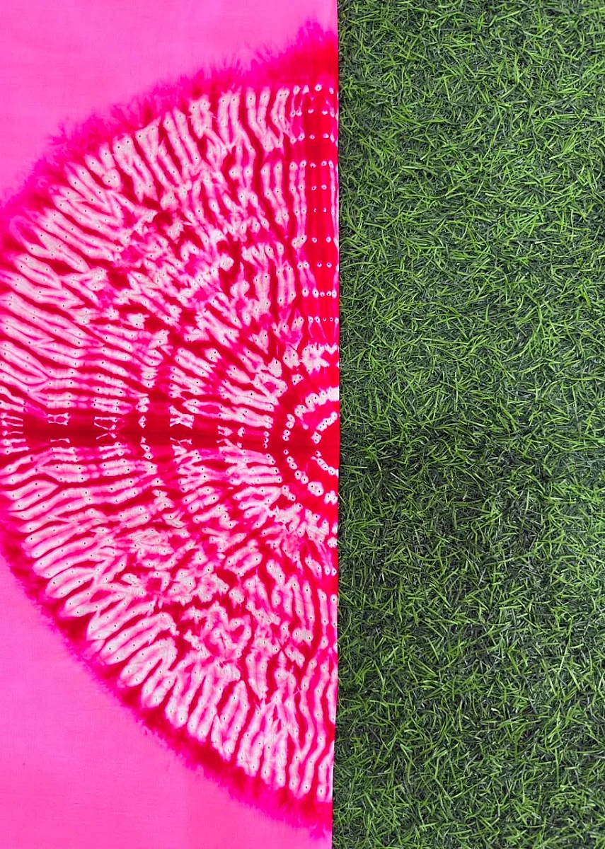 Dark Pink Handmade Shibori shirt piece - Image 4