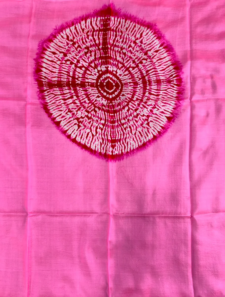 Dark Pink Handmade Shibori shirt piece - Image 5