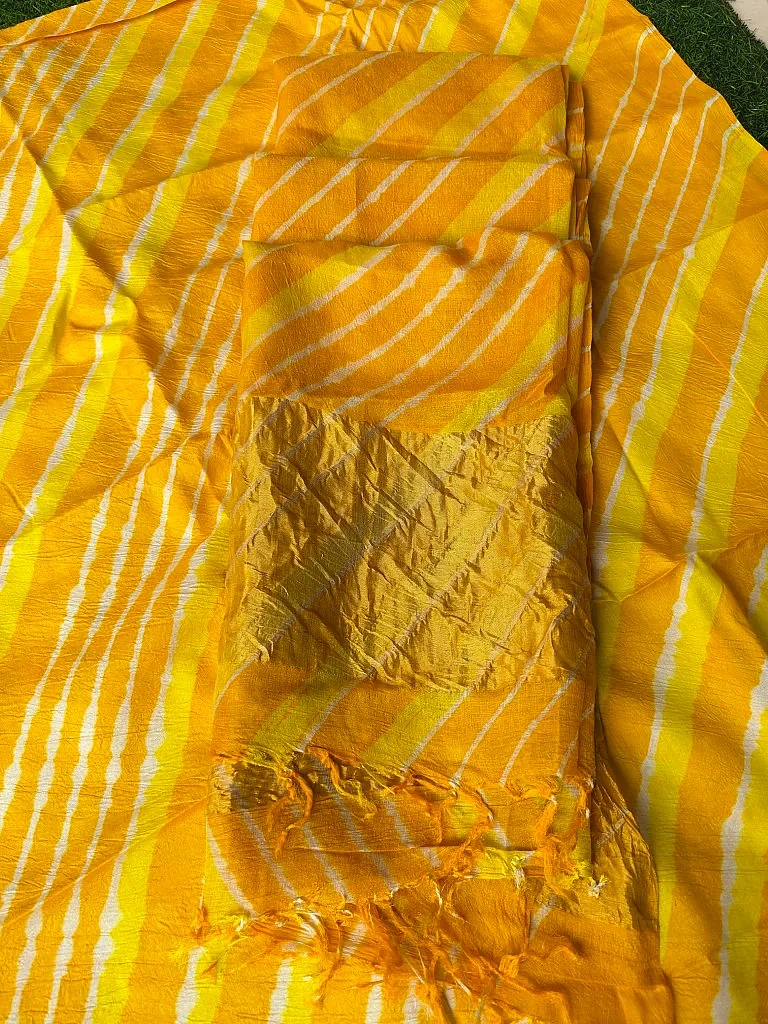 Pure Tusser Silk Suit Kurta and Dupatta - Image 2