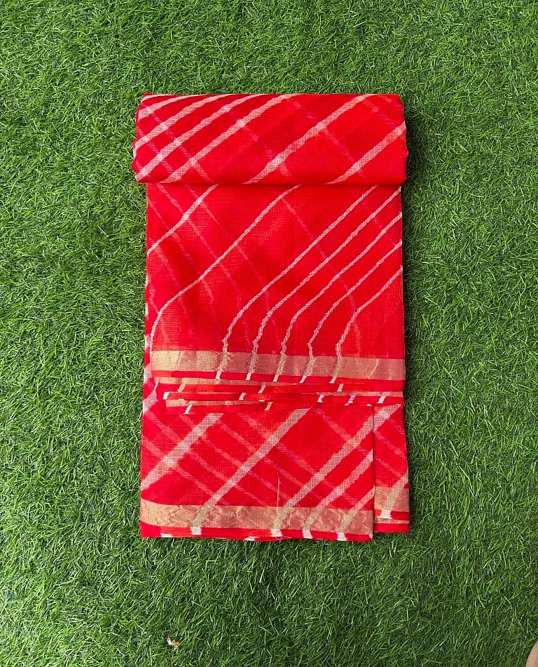 Pure Kotak Silk Leheriya Saree