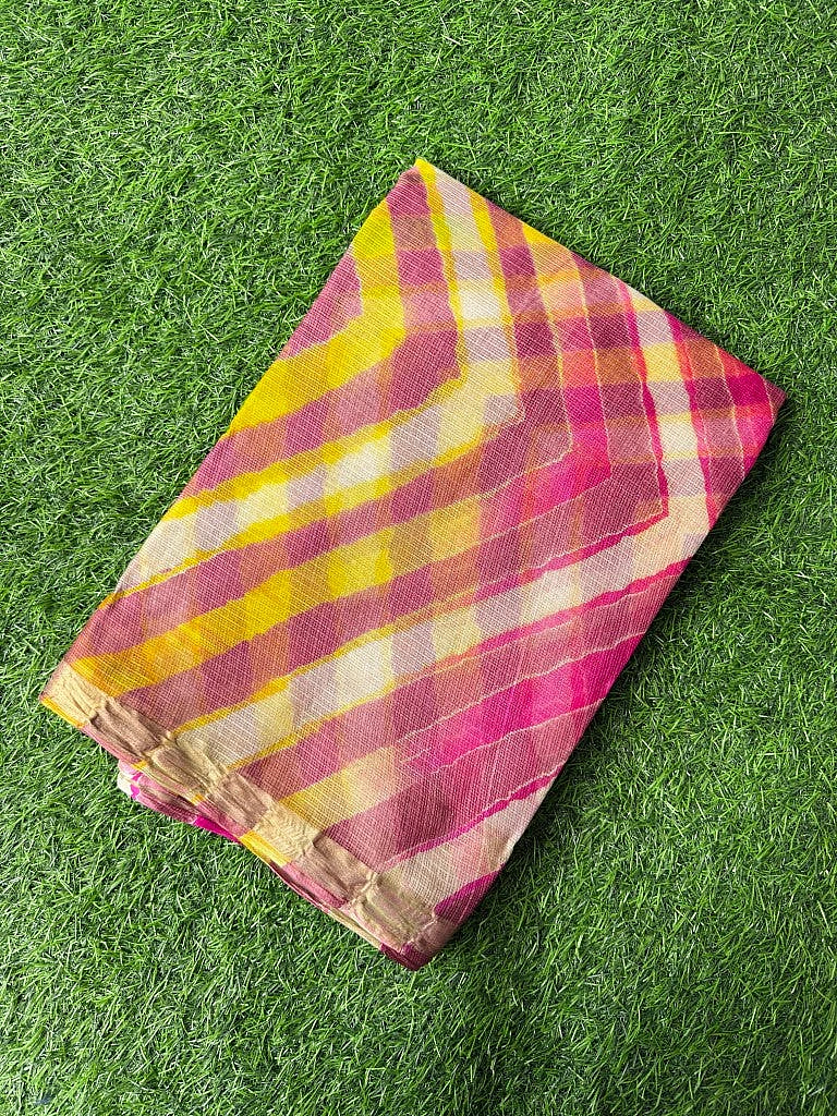 Pure Kota  Silk Saree Multi Colour Leheriya Saree - Image 2