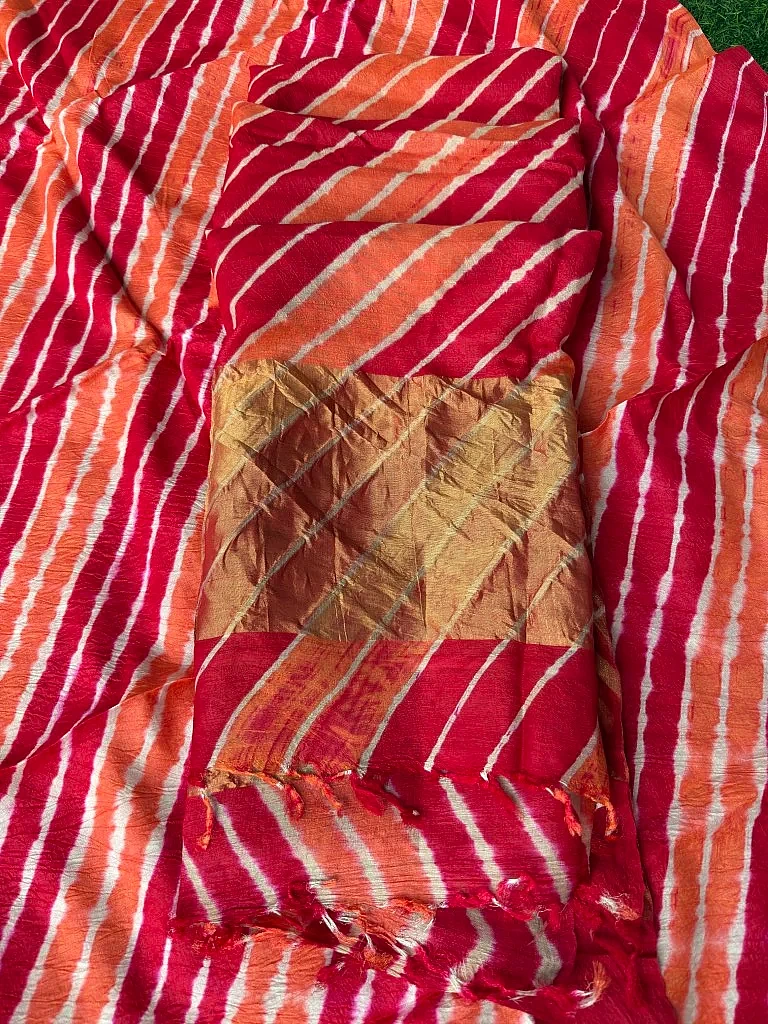 Pure Tusser Silk Suit Kurta and Dupatta - Image 2