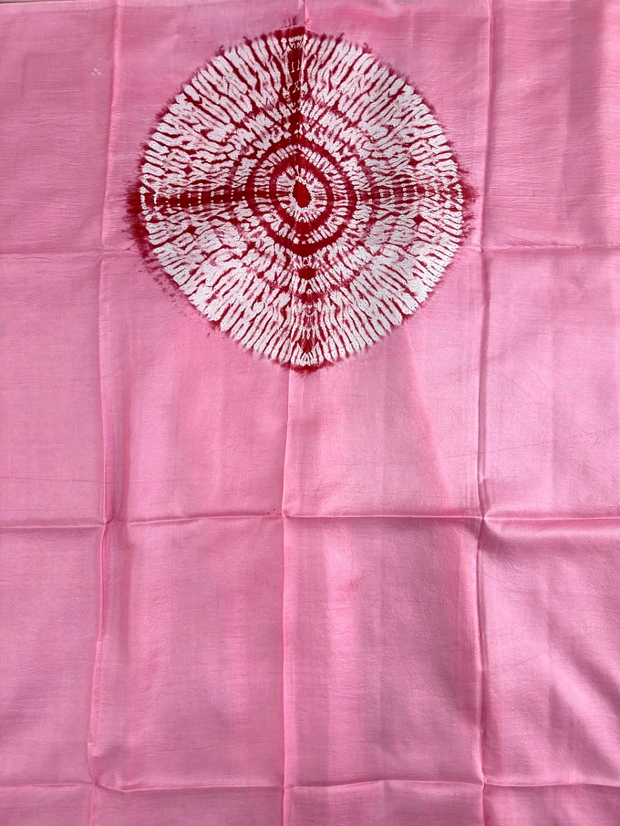 Light Pink Handmade Shibori shirt piece - Image 2