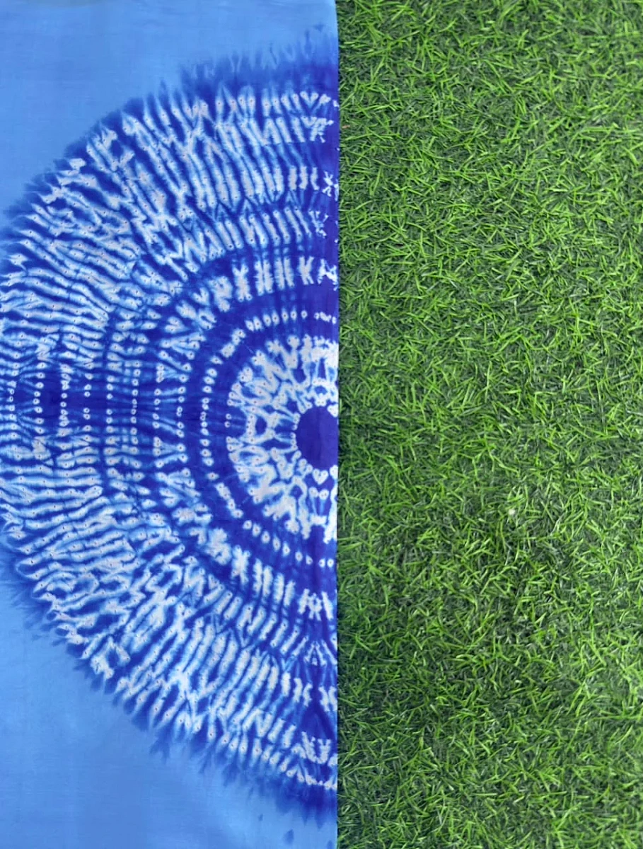 Blue Handmade Shibori shirt piece - Image 2