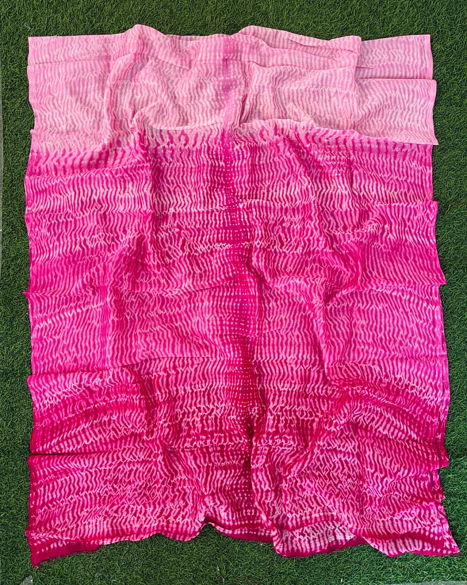 Hand Shibori  Dress Material Pure Chanderi Fabrics