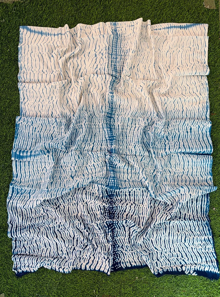 Hand Shibori  Dress Material Pure Chanderi Fabrics