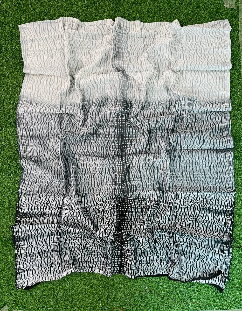 Hand Shibori  Dress Material Pure Chanderi Fabrics