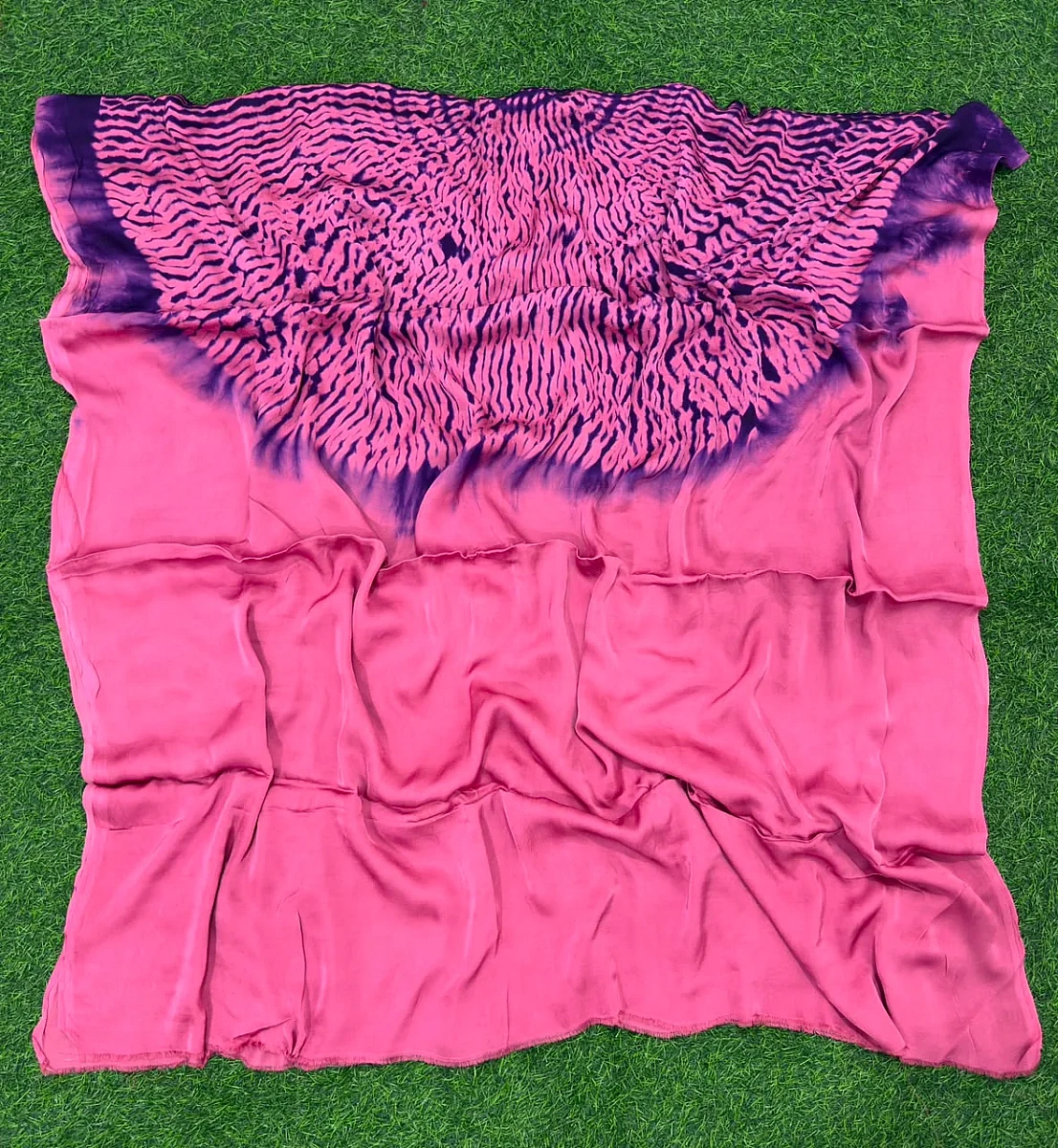 Pink Mudal Shibori Dress Material✨ - Image 2