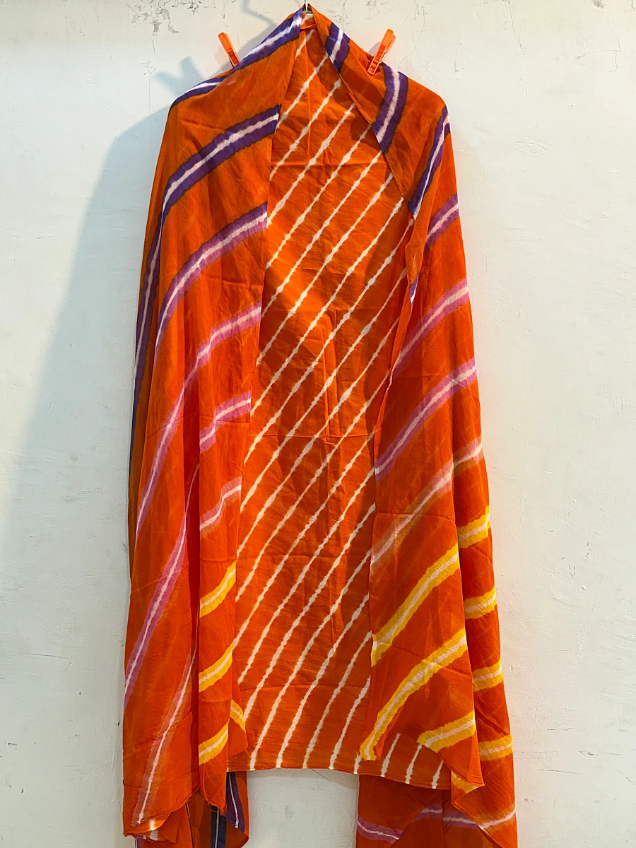 Pure Cotton Leheriya Suit Set - Image 4