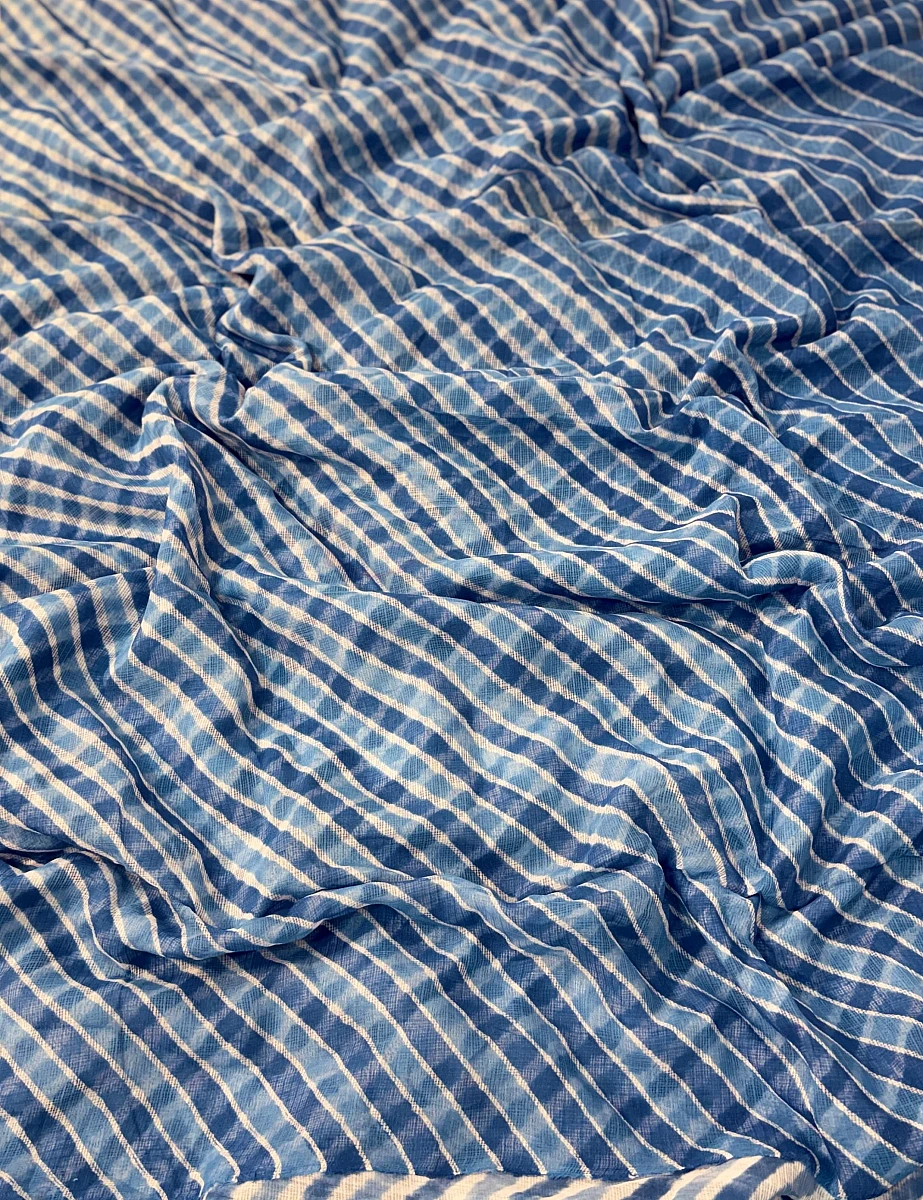Pure Kora Cotton Leheriya Saree 🤍 Soft • Weightless • All-day Comfortable - Image 2