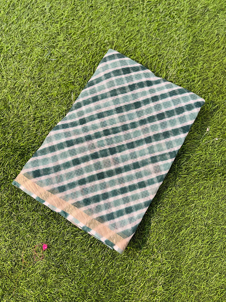 Pure Kora Cotton Leheriya Saree 🤍 Soft • Weightless • All-day Comfortable - Image 2