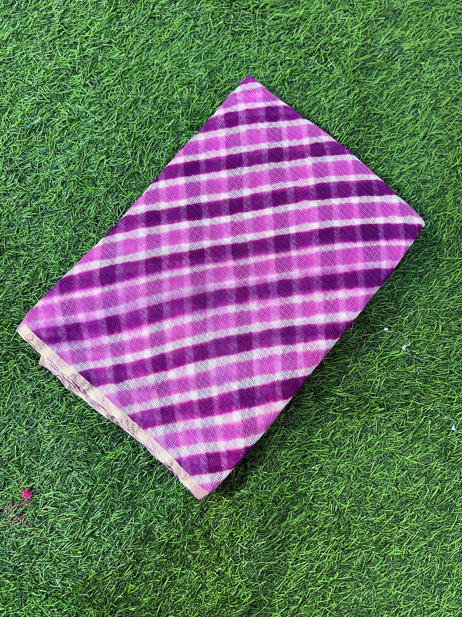 Pure Kora Cotton Leheriya Saree 🤍 Soft • Weightless • All-day Comfortable - Image 2