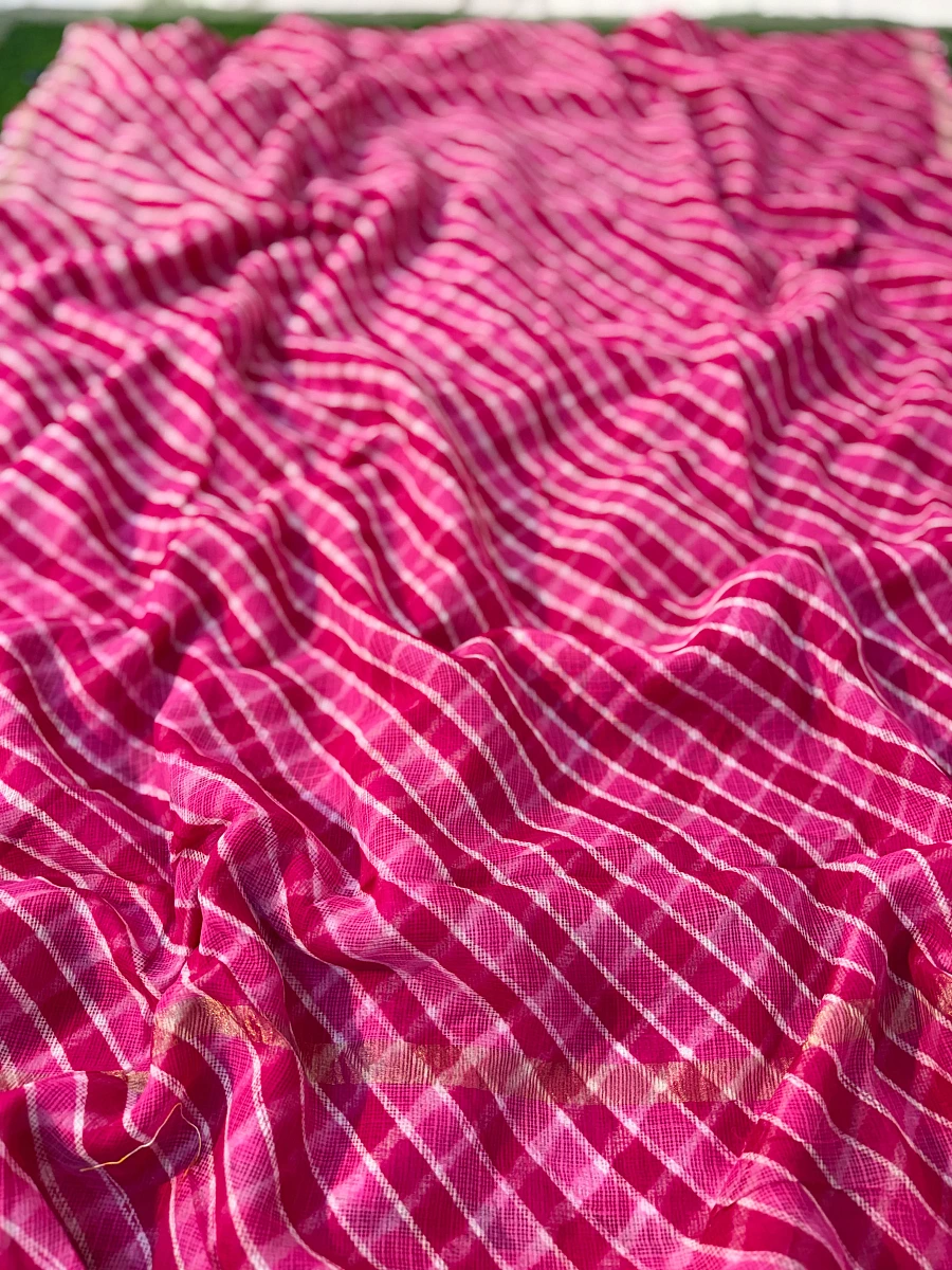 Pure Kota Cotton Leheriya Saree 🤍 Soft • Weightless • All-day Comfortable - Image 2