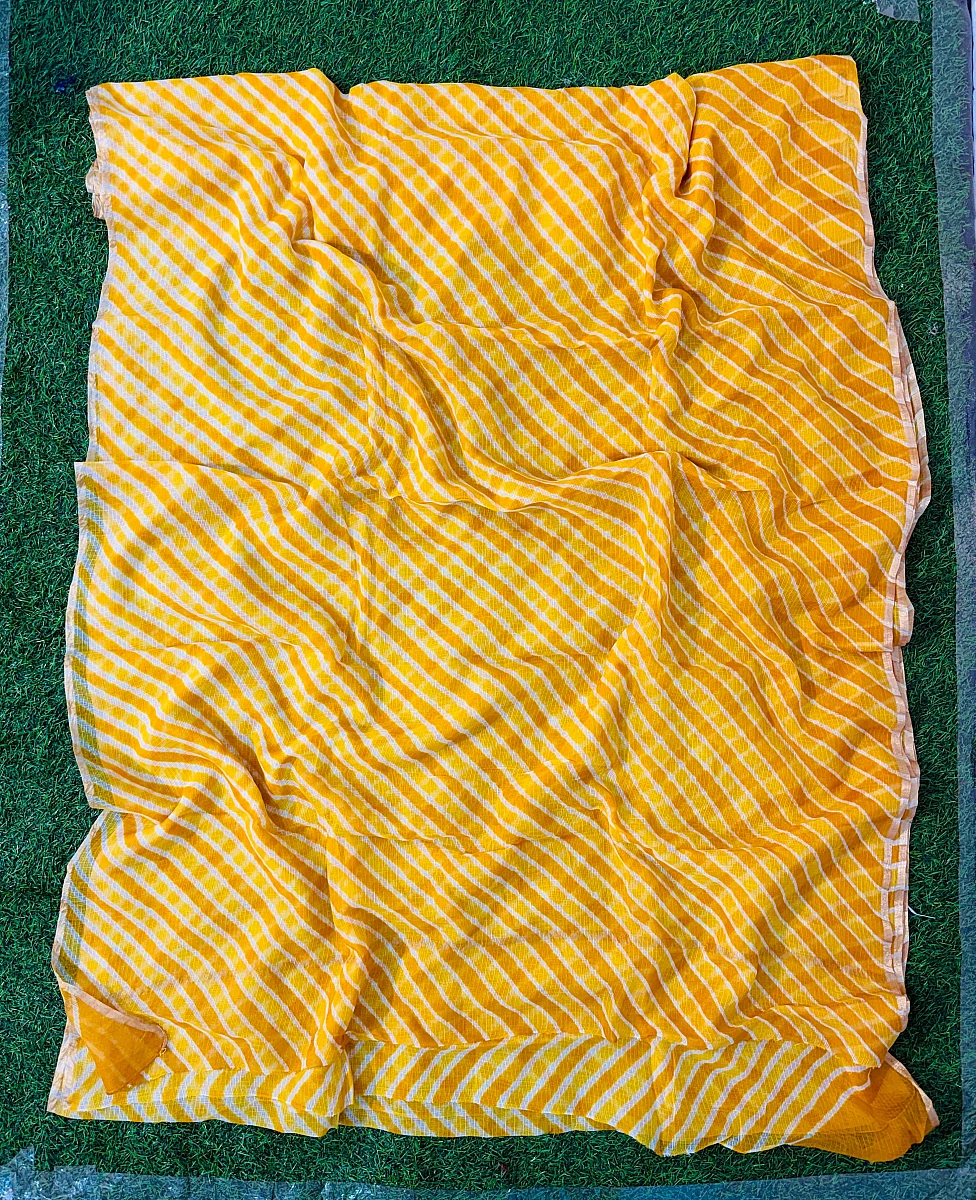 Pure Kora Cotton Leheriya Saree 🤍 Soft • Weightless • All-day Comfortable