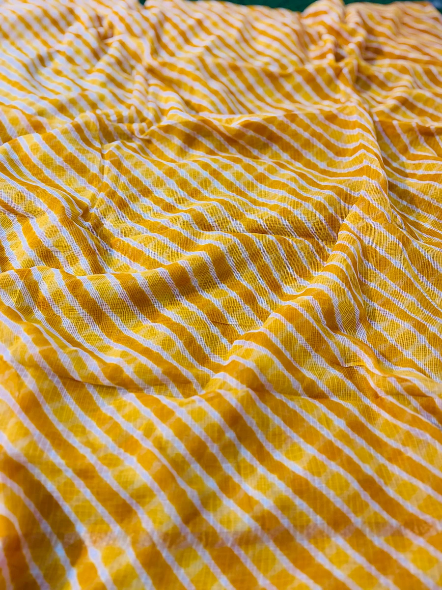 Pure Kora Cotton Leheriya Saree 🤍 Soft • Weightless • All-day Comfortable - Image 2