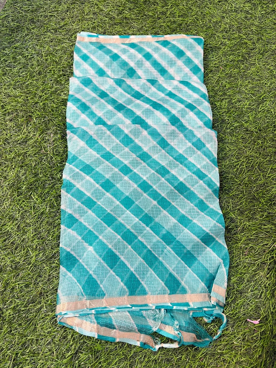 Pure Kora Silk Leheriya  Dupatta - Image 2