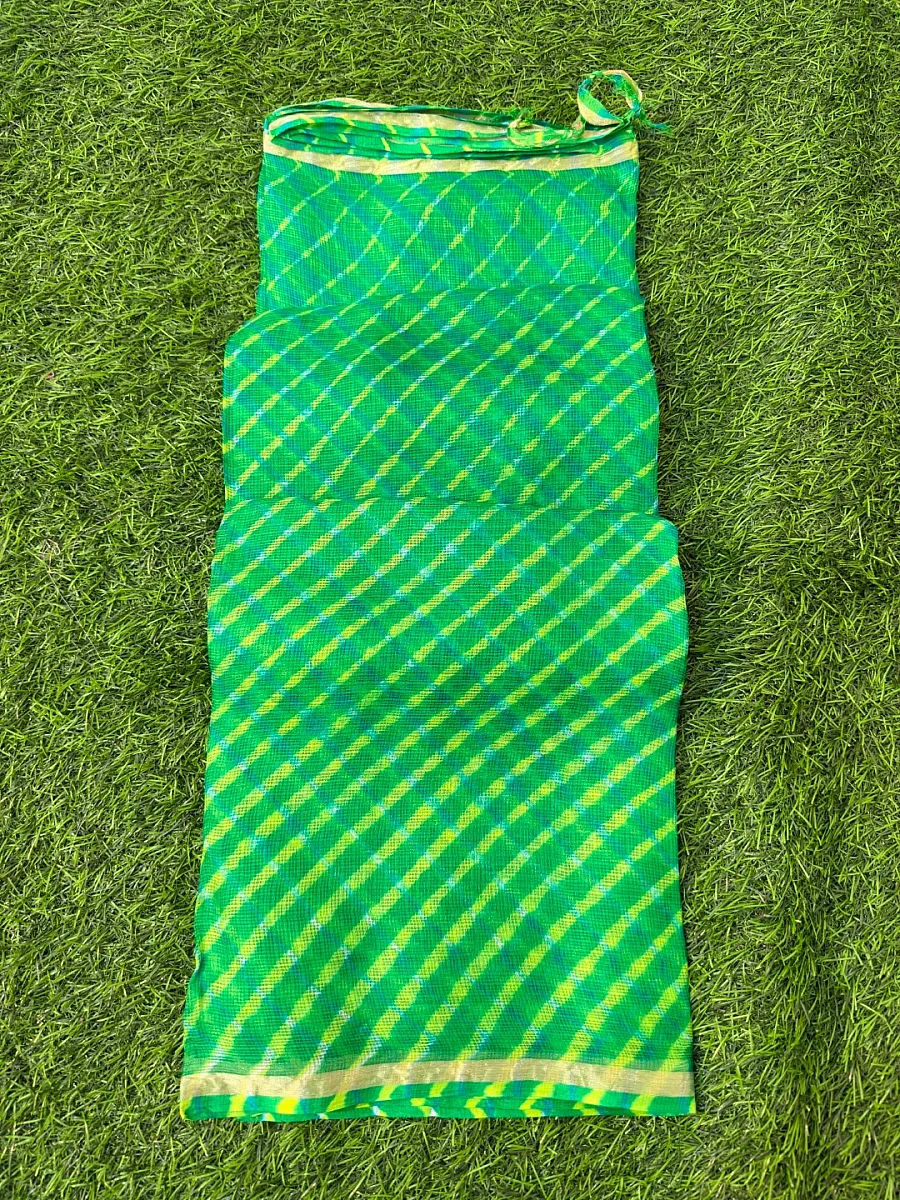 Pure Kora Silk Leheriya  Dupatta - Image 2