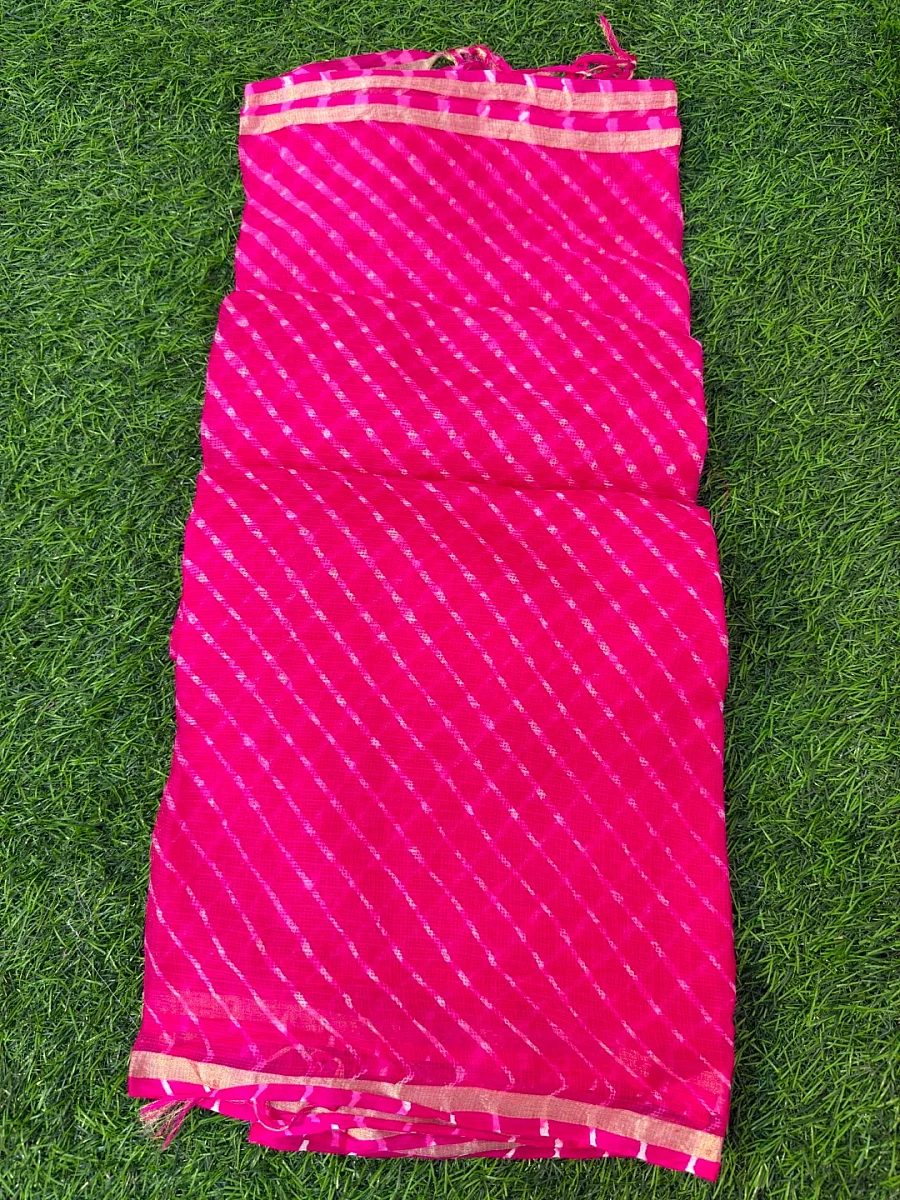 Pure Kora Silk Leheriya  Dupatta - Image 2