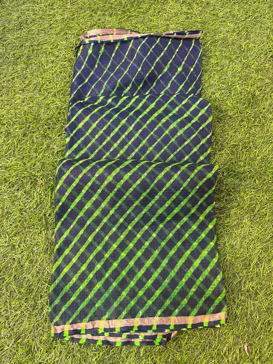 Pure Kora Silk Leheriya  Dupatta - Image 2