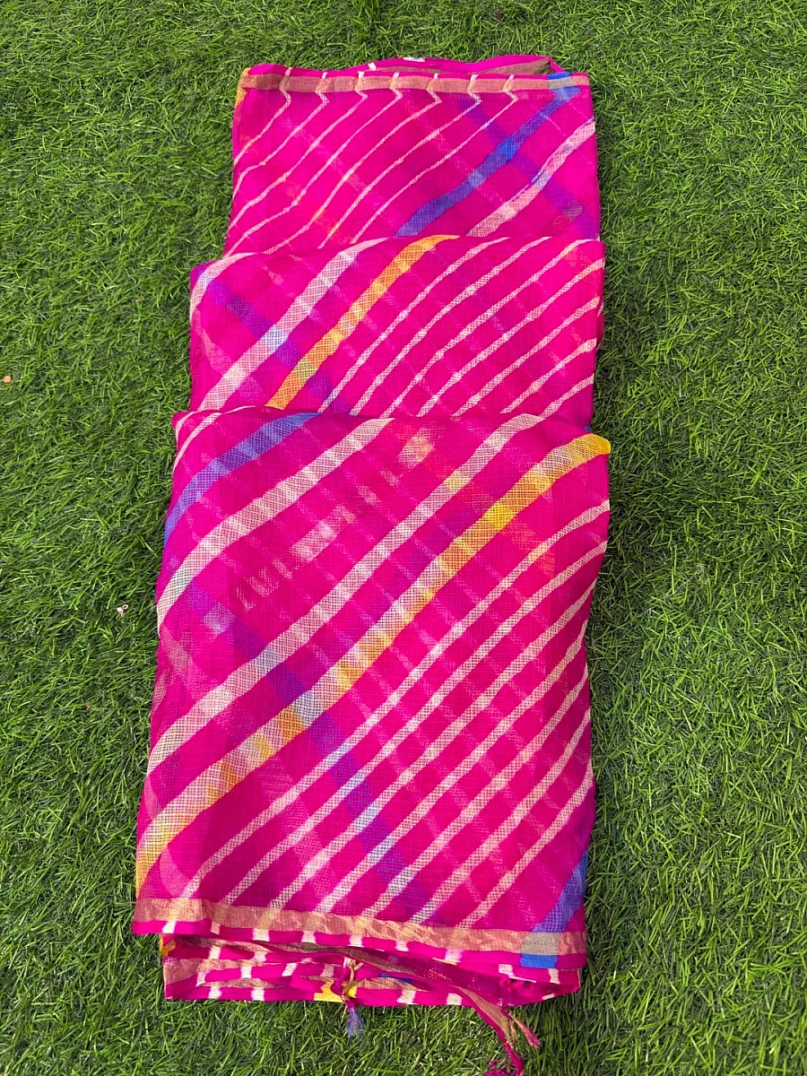 Pure Kora Silk Leheriya  Dupatta - Image 2