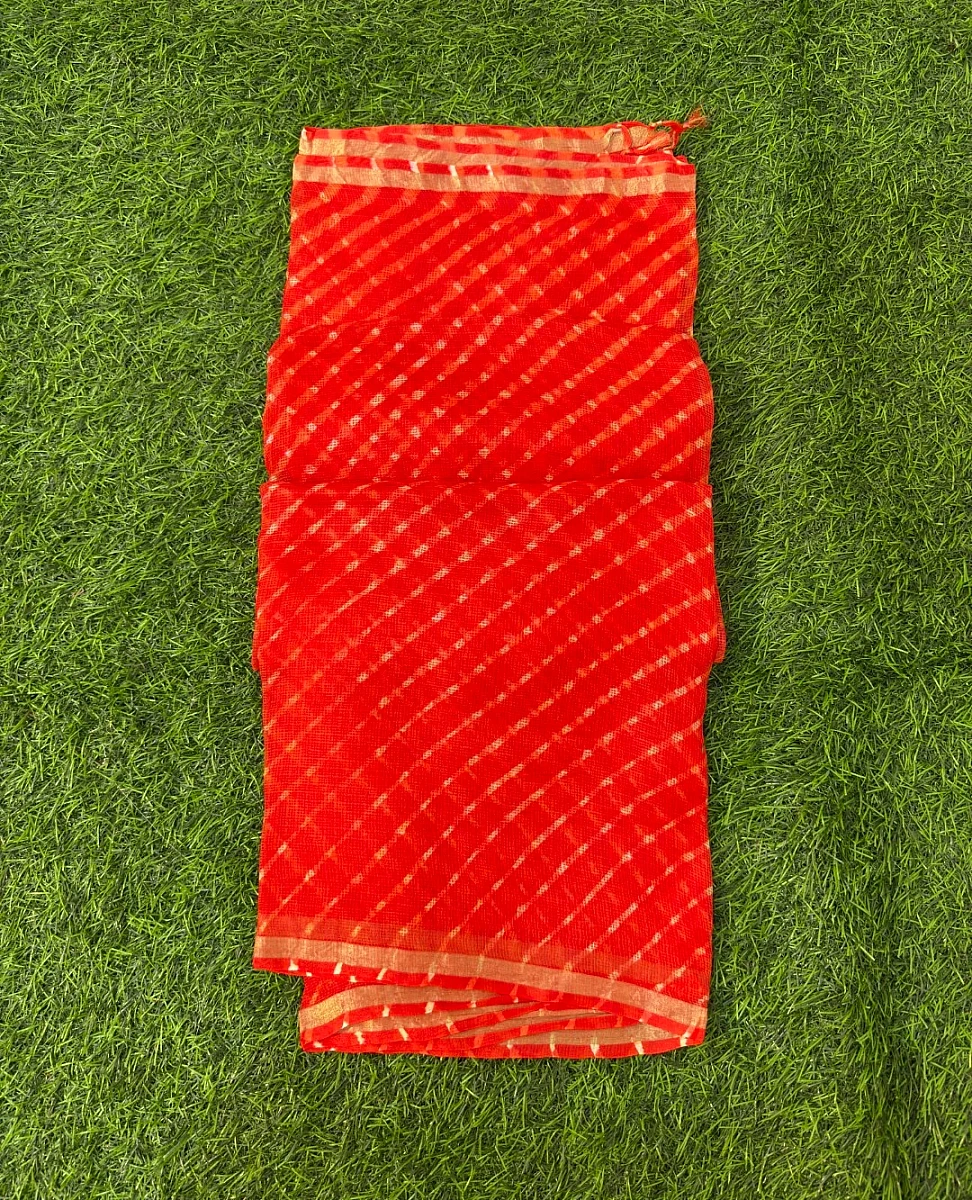 Pure Kora Silk Leheriya  Dupatta - Image 2
