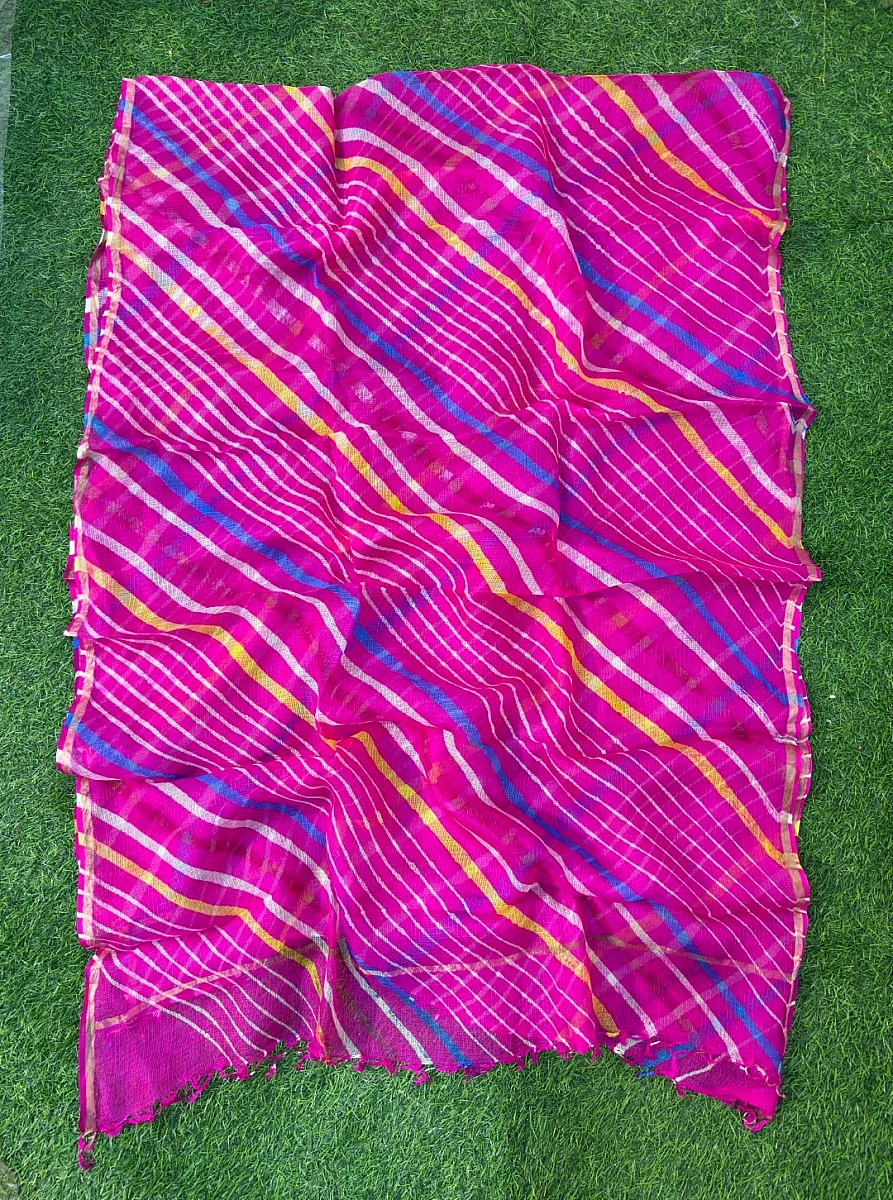 Pure Kora Silk Leheriya  Dupatta