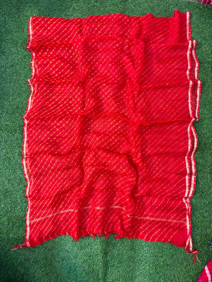 Pure Kora Silk Leheriya  Dupatta