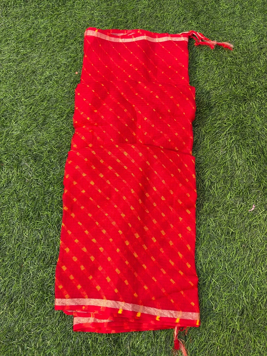 Pure Kora Silk Leheriya  Dupatta - Image 2