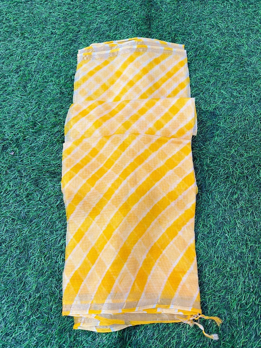 Pure Kora Silk Leheriya  Dupatta Holi special - Image 2