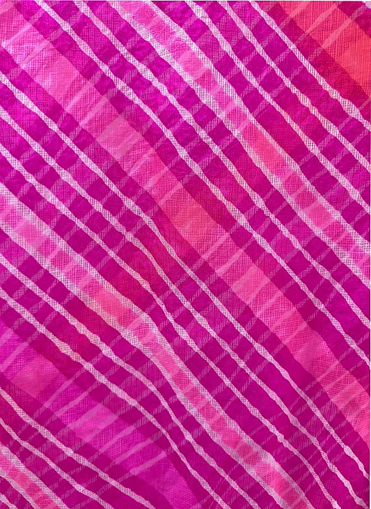 Pure Kota Silk Leheriya Dress Piece - Image 2
