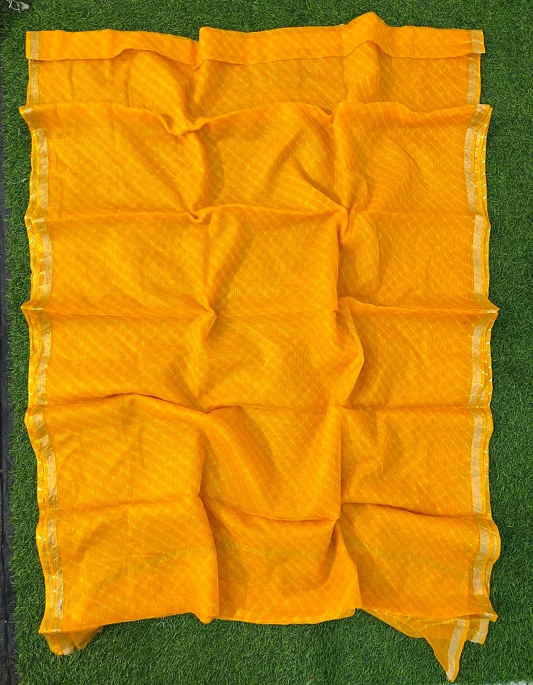 Pure Kota Silk Leheriya Motra Saree - Image 3