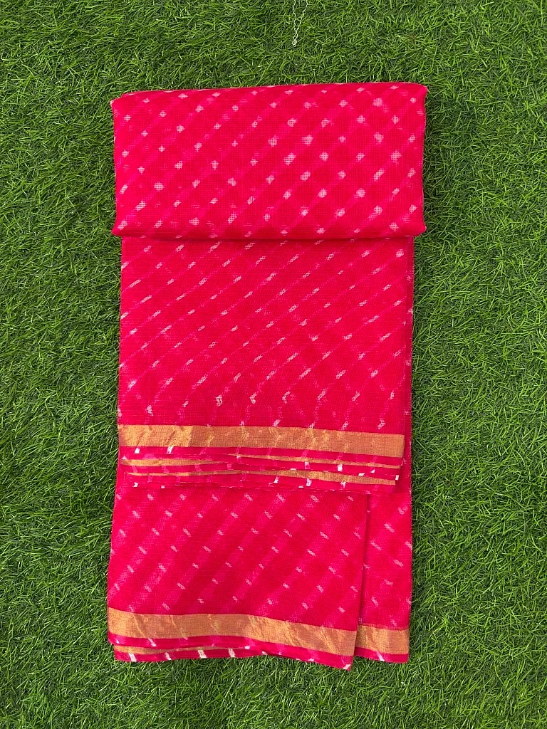 Pure Kota Silk Leheriya Motra Saree - Image 2