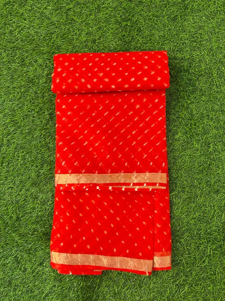 Pure Kota Silk Leheriya Motra Saree - Image 2