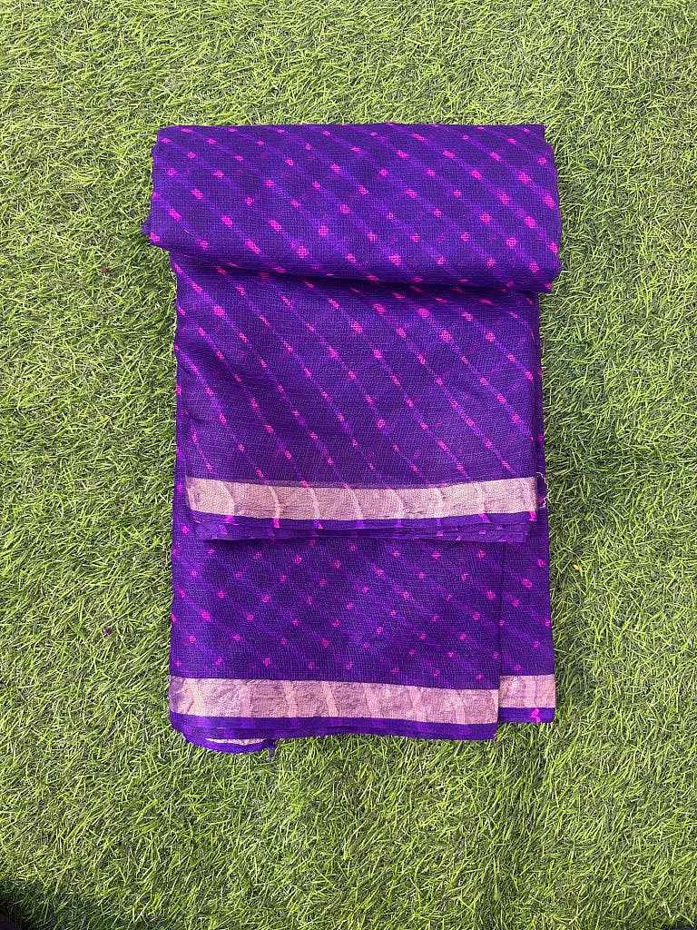 Pure Kota Silk Leheriya Motra Saree - Image 2